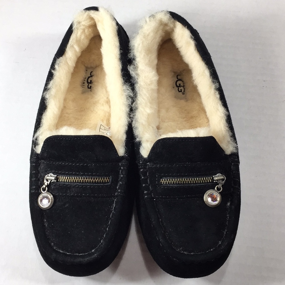 UGG slippers black suede 38 (7) NEW